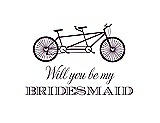 Front View Thumbnail - Aubergine & Aubergine Will You Be My Bridesmaid Card - Bike