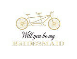 Front View Thumbnail - Buttercup & Aubergine Will You Be My Bridesmaid Card - Bike