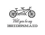 Front View Thumbnail - Black & Aubergine Will You Be My Bridesmaid Card - Bike