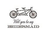 Front View Thumbnail - Brownie & Aubergine Will You Be My Bridesmaid Card - Bike