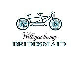 Front View Thumbnail - Caspian & Aubergine Will You Be My Bridesmaid Card - Bike