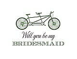 Front View Thumbnail - Clover & Aubergine Will You Be My Bridesmaid Card - Bike