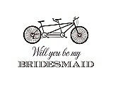 Front View Thumbnail - Drift Wood & Aubergine Will You Be My Bridesmaid Card - Bike