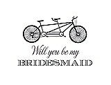 Front View Thumbnail - Ebony & Aubergine Will You Be My Bridesmaid Card - Bike
