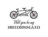 Front View Thumbnail - Eggplant & Aubergine Will You Be My Bridesmaid Card - Bike