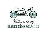 Front View Thumbnail - Emerald & Aubergine Will You Be My Bridesmaid Card - Bike