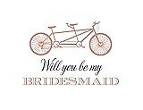 Front View Thumbnail - Fresco & Aubergine Will You Be My Bridesmaid Card - Bike