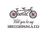 Front View Thumbnail - Garnet & Aubergine Will You Be My Bridesmaid Card - Bike