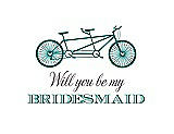 Front View Thumbnail - Jade & Aubergine Will You Be My Bridesmaid Card - Bike