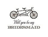 Front View Thumbnail - Latte & Aubergine Will You Be My Bridesmaid Card - Bike