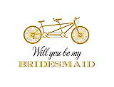 Front View Thumbnail - Mango & Aubergine Will You Be My Bridesmaid Card - Bike