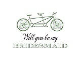 Front View Thumbnail - Mermaid & Aubergine Will You Be My Bridesmaid Card - Bike
