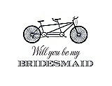 Front View Thumbnail - Midnight Navy & Aubergine Will You Be My Bridesmaid Card - Bike