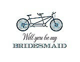 Front View Thumbnail - Mosaic & Aubergine Will You Be My Bridesmaid Card - Bike