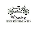 Front View Thumbnail - Moss & Aubergine Will You Be My Bridesmaid Card - Bike