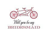 Front View Thumbnail - Nectar & Aubergine Will You Be My Bridesmaid Card - Bike