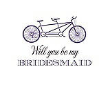 Front View Thumbnail - Passion & Aubergine Will You Be My Bridesmaid Card - Bike