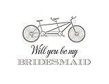Front View Thumbnail - Pebble Beach & Aubergine Will You Be My Bridesmaid Card - Bike