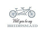 Front View Thumbnail - Platinum & Aubergine Will You Be My Bridesmaid Card - Bike
