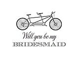 Front View Thumbnail - Quarry & Aubergine Will You Be My Bridesmaid Card - Bike