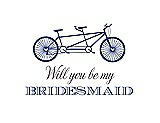 Front View Thumbnail - Sailor & Aubergine Will You Be My Bridesmaid Card - Bike