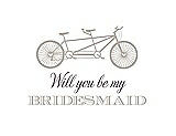 Front View Thumbnail - Sand & Aubergine Will You Be My Bridesmaid Card - Bike