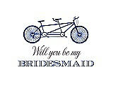Front View Thumbnail - Sapphire & Aubergine Will You Be My Bridesmaid Card - Bike