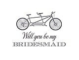 Front View Thumbnail - Shadow & Aubergine Will You Be My Bridesmaid Card - Bike