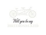 Front View Thumbnail - Snow White & Aubergine Will You Be My Bridesmaid Card - Bike