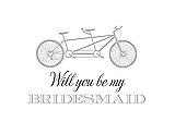 Front View Thumbnail - Sterling & Aubergine Will You Be My Bridesmaid Card - Bike