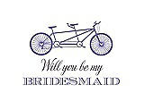 Front View Thumbnail - Tahiti & Aubergine Will You Be My Bridesmaid Card - Bike