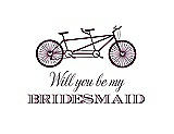 Front View Thumbnail - Wild Berry & Aubergine Will You Be My Bridesmaid Card - Bike