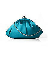 Rear View Thumbnail - Oasis Gathered Satin Clutch