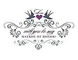Front View Thumbnail - Blue Steel & Orchid Will You Be My Matron of Honor Card - Classic
