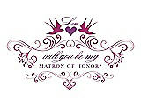 Front View Thumbnail - Cerise & Orchid Will You Be My Matron of Honor Card - Classic