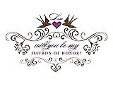 Front View Thumbnail - Cinnamon & Orchid Will You Be My Matron of Honor Card - Classic