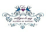 Front View Thumbnail - Cerulean & Orchid Will You Be My Matron of Honor Card - Classic