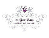 Front View Thumbnail - Dove & Orchid Will You Be My Matron of Honor Card - Classic