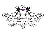 Front View Thumbnail - Graphite & Orchid Will You Be My Matron of Honor Card - Classic
