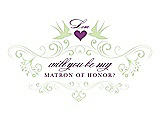 Front View Thumbnail - Honey Dew & Orchid Will You Be My Matron of Honor Card - Classic