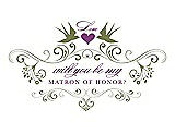Front View Thumbnail - Olive & Orchid Will You Be My Matron of Honor Card - Classic