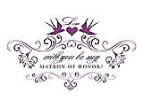 Front View Thumbnail - Orchid & Orchid Will You Be My Matron of Honor Card - Classic
