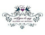 Front View Thumbnail - Peacock Teal & Orchid Will You Be My Matron of Honor Card - Classic