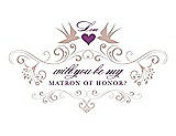 Front View Thumbnail - Pearl Pink & Orchid Will You Be My Matron of Honor Card - Classic