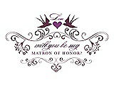 Front View Thumbnail - Plum Raisin & Orchid Will You Be My Matron of Honor Card - Classic