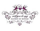 Front View Thumbnail - Persian Plum & Orchid Will You Be My Matron of Honor Card - Classic