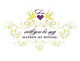 Front View Thumbnail - Snapdragon & Orchid Will You Be My Matron of Honor Card - Classic