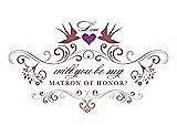 Front View Thumbnail - Spanish Rose & Orchid Will You Be My Matron of Honor Card - Classic