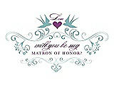 Front View Thumbnail - Seaside & Orchid Will You Be My Matron of Honor Card - Classic