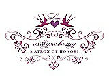 Front View Thumbnail - Watermelon & Orchid Will You Be My Matron of Honor Card - Classic